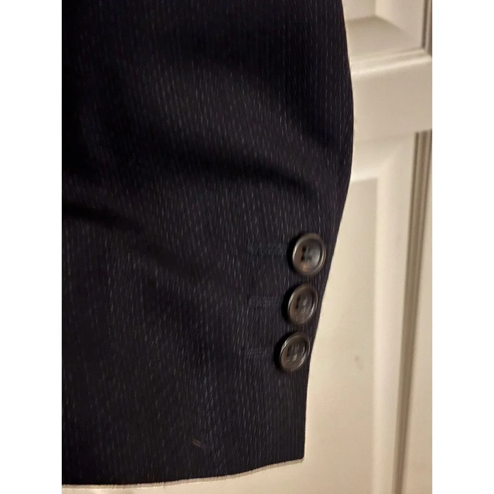 Andrew Fezza Assets Mens Black 100% Virgin Wool Blazer Sport Coat Jacket‎ 81262E